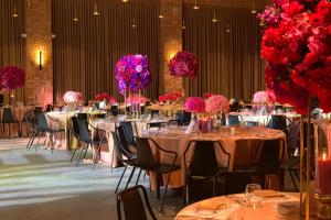 Banquet Hall with decorated tables